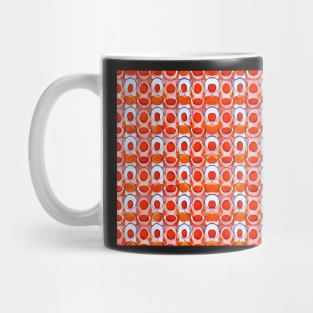 Orange Aesthetic Repeating Circles Pattern Mug